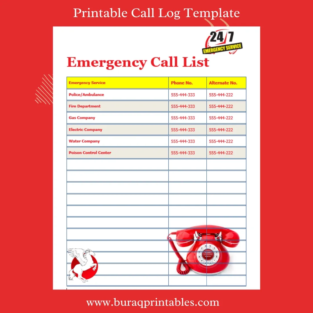 Free Emergency Contact List Template Word By PrintableTemplates On Dribbble Free Emergency Contact List Template Word By PrintableTemplates On Dribbble