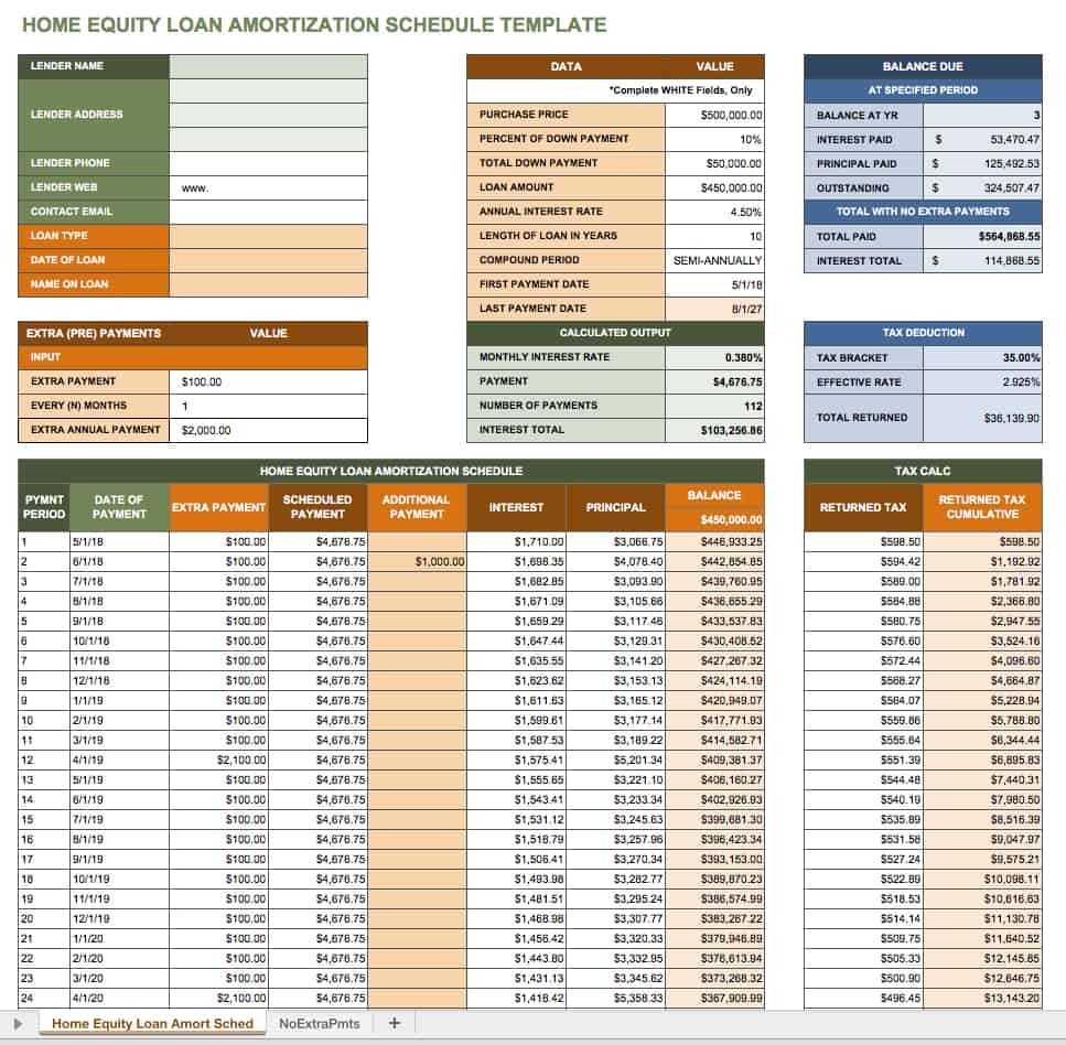 Amortization Schedule Calculator Printable Amortization Schedule Calculator Printable