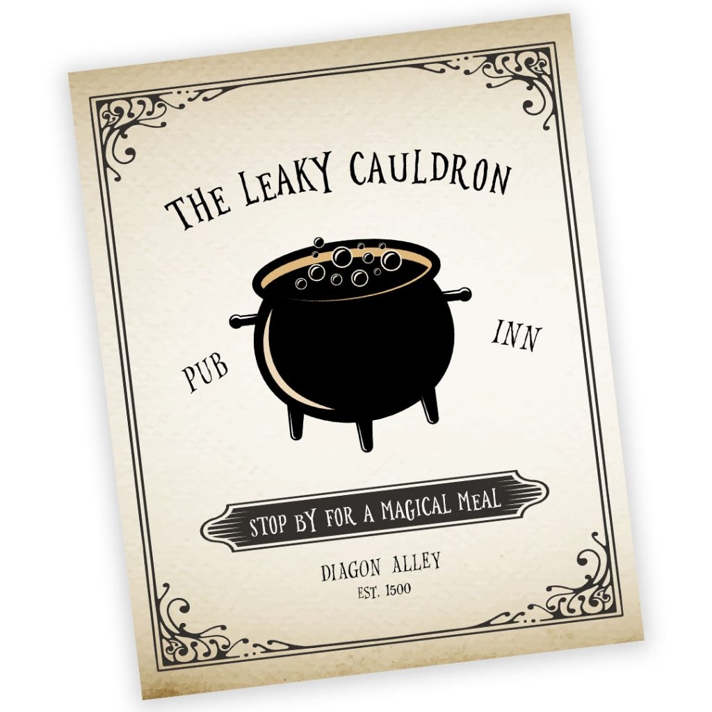 Free Harry Potter Leaky Cauldron Sign Elva M Design Studio