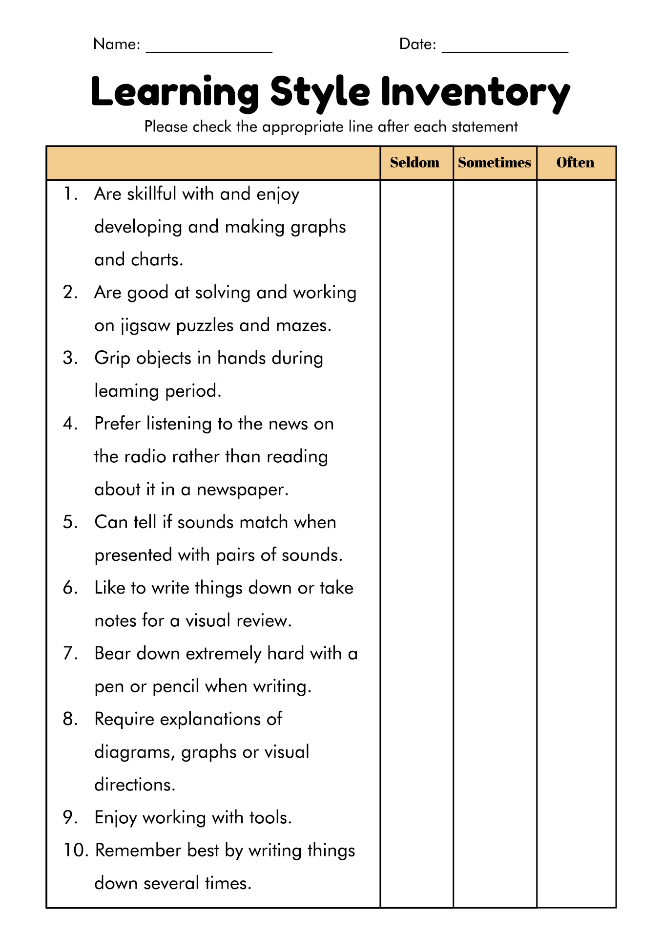 Free Learning Styles Worksheet Download Free Learning Styles Worksheet Png Images Free Worksheets On Clipart Library