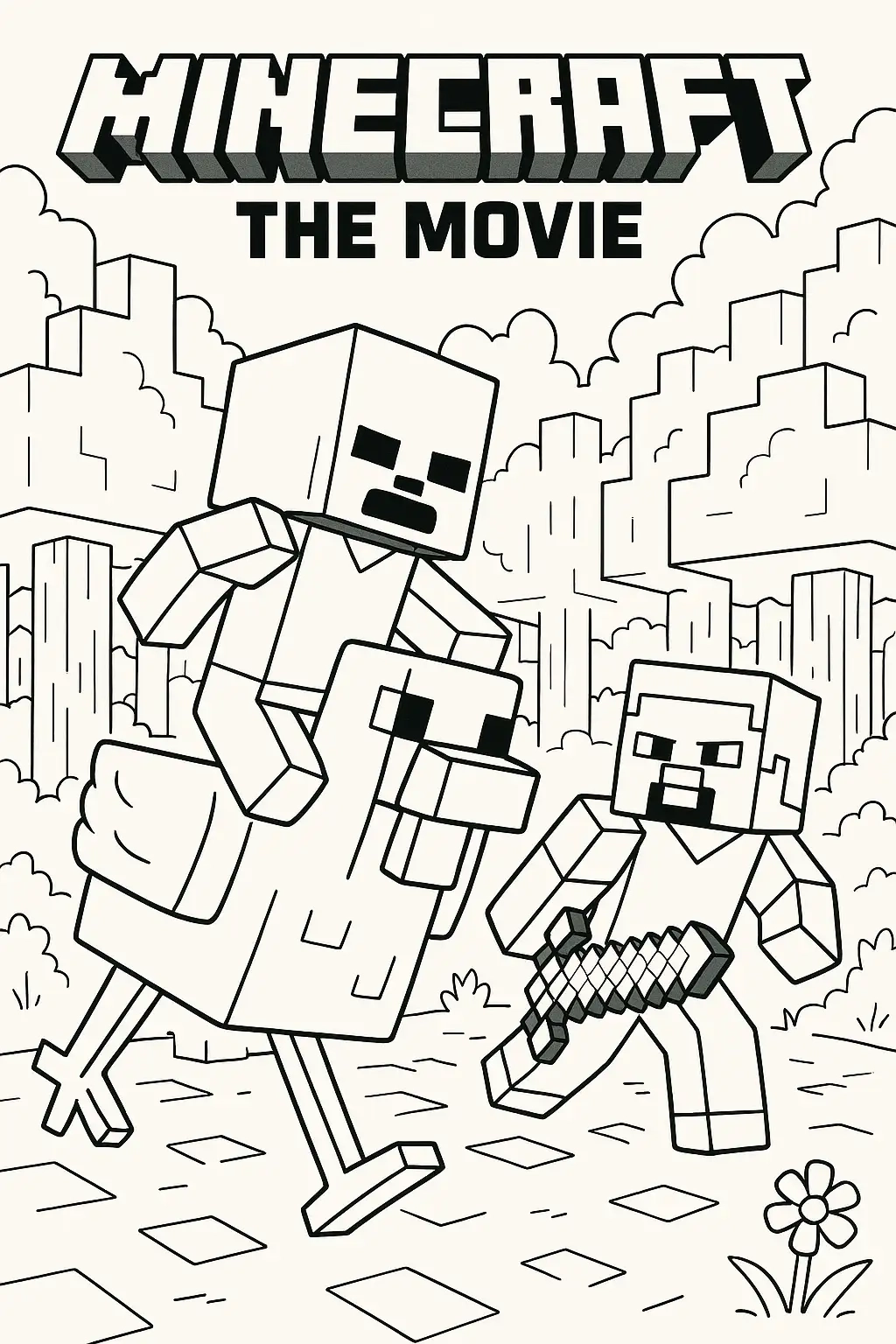 Free Printable Coloring Sheet Minecraft