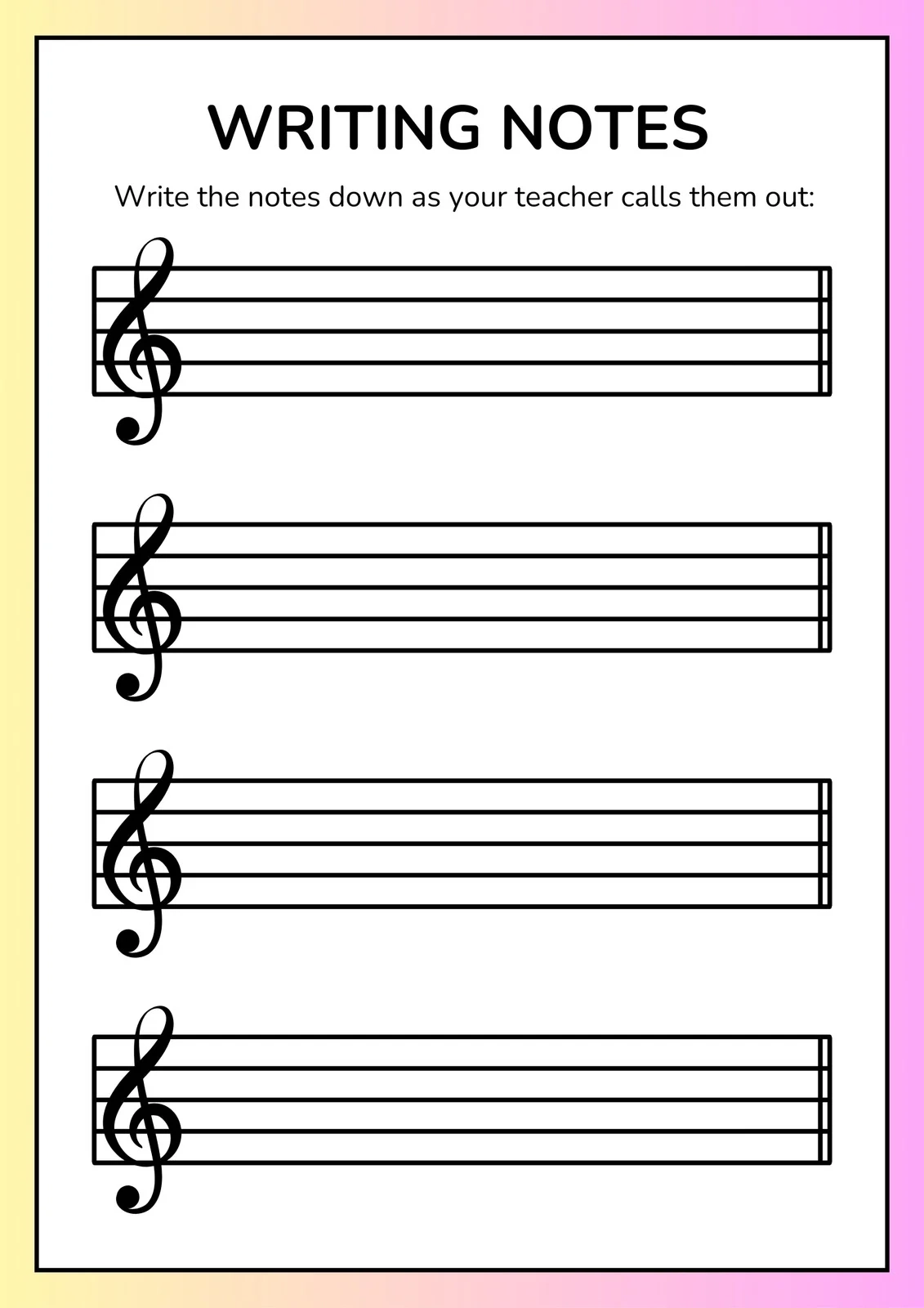 Free Music Worksheet Templates To Edit And Print Canva Free Music Worksheet Templates To Edit And Print Canva