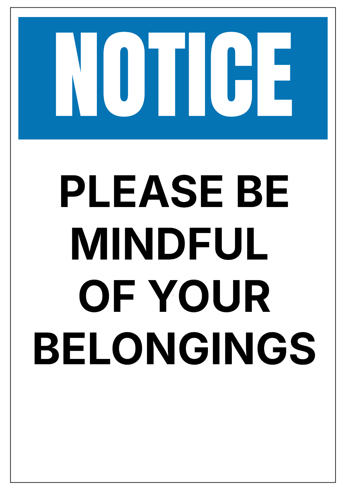 Free Notice Sign Template To Edit Online