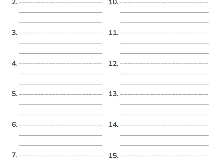 Free Numbered Lined Paper PDF 1 20 1 25 1 50 1 100