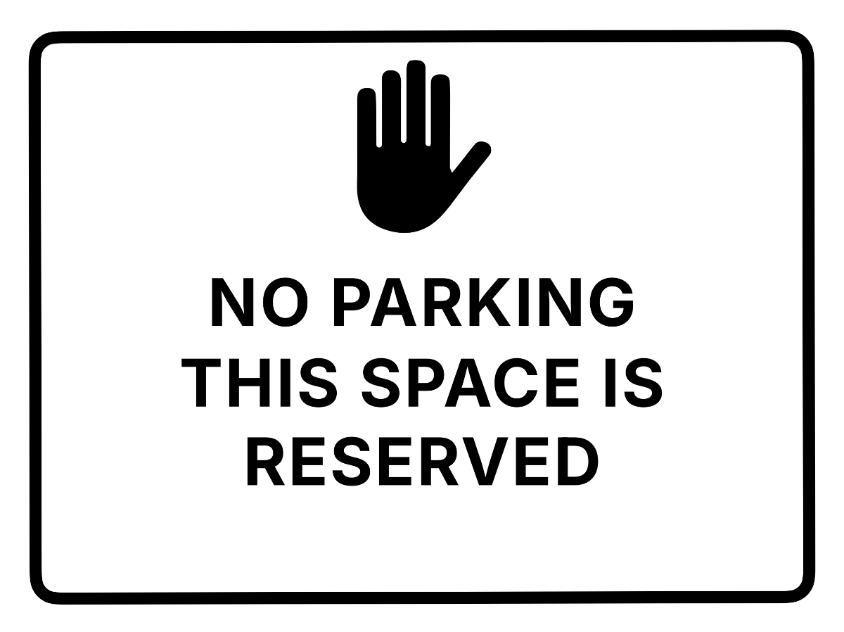 Free Printable Reserved Parking Sign Template