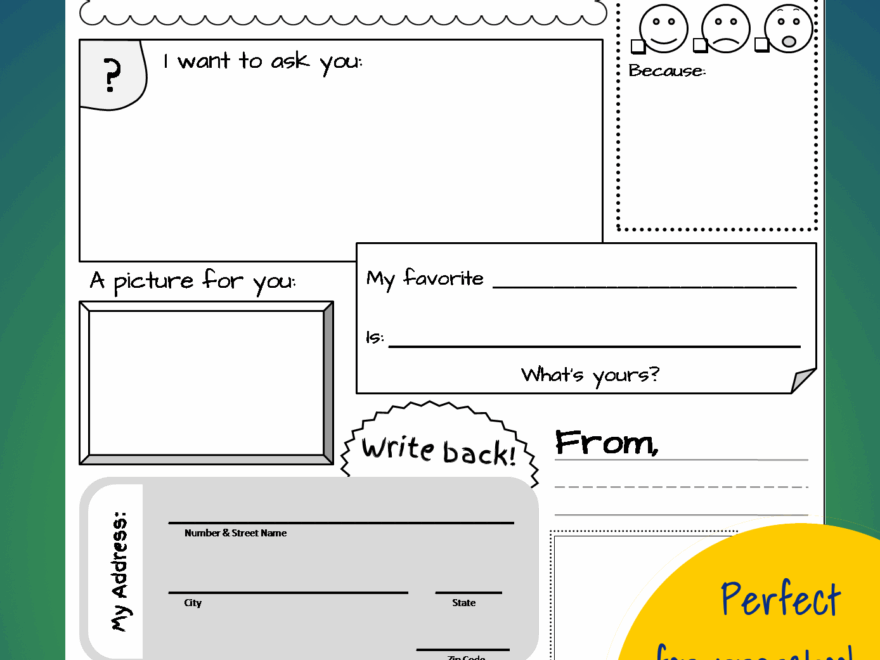 FREE Pen Pal Printables
