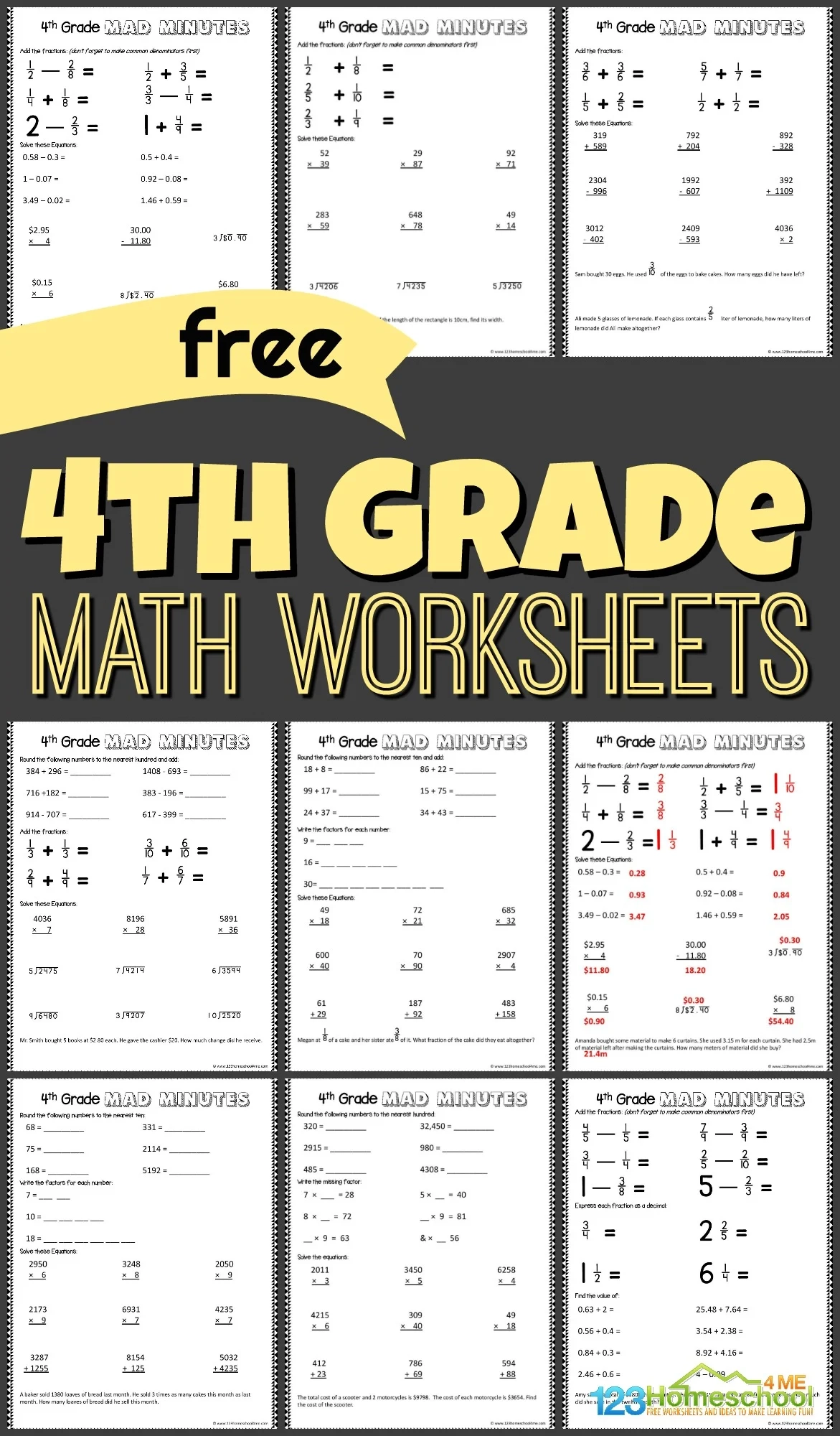Math Work Sheet Printable Math Work Sheet Printable
