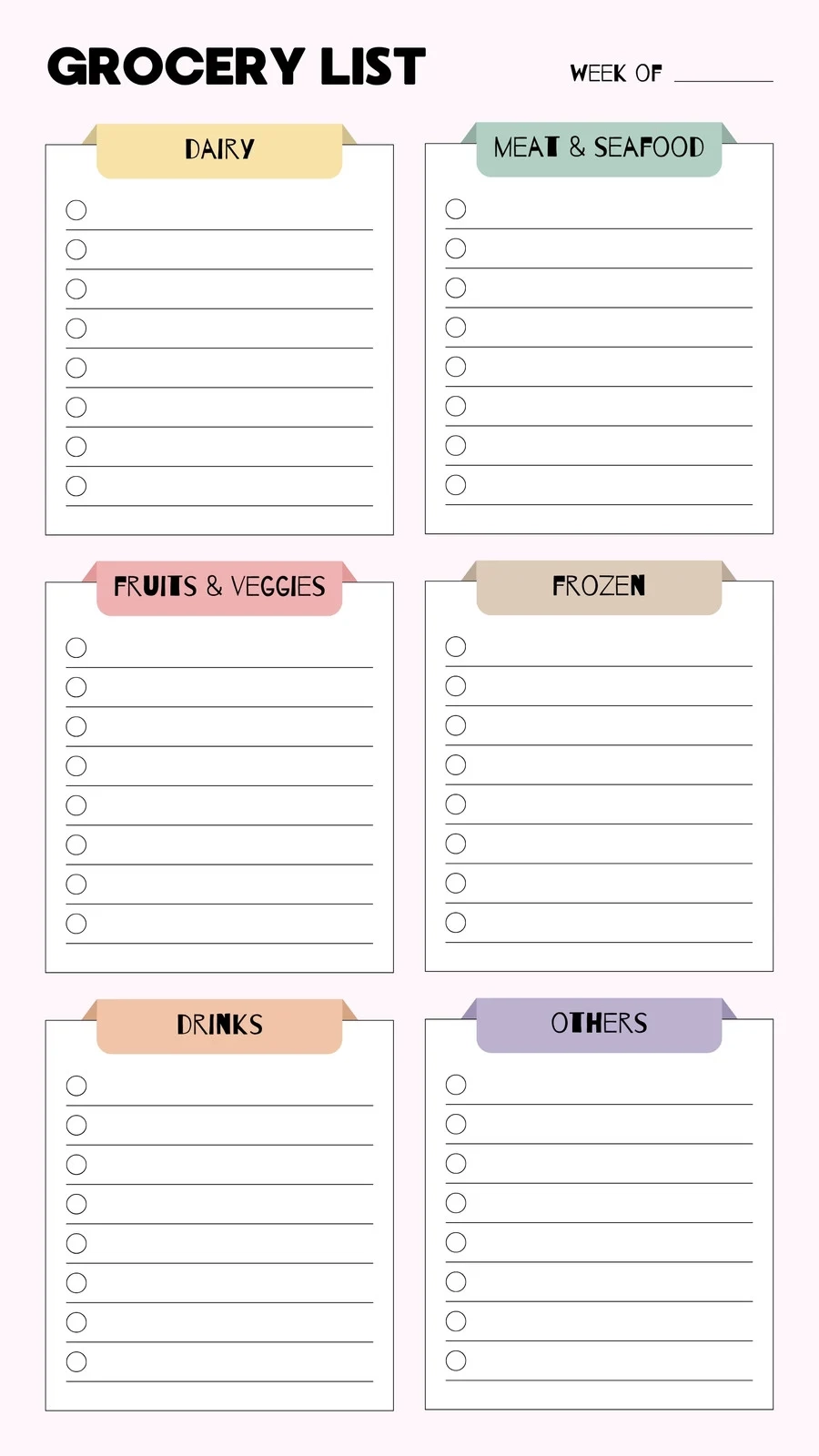 Free Printable And Customizable Grocery List Templates Canva Free Printable And Customizable Grocery List Templates Canva