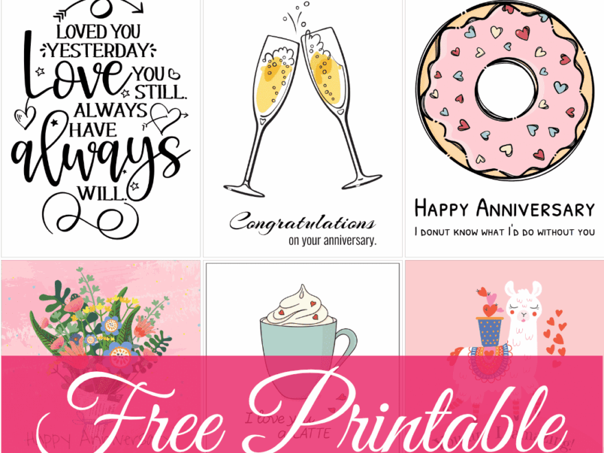 Free Printable Anniversary Cards