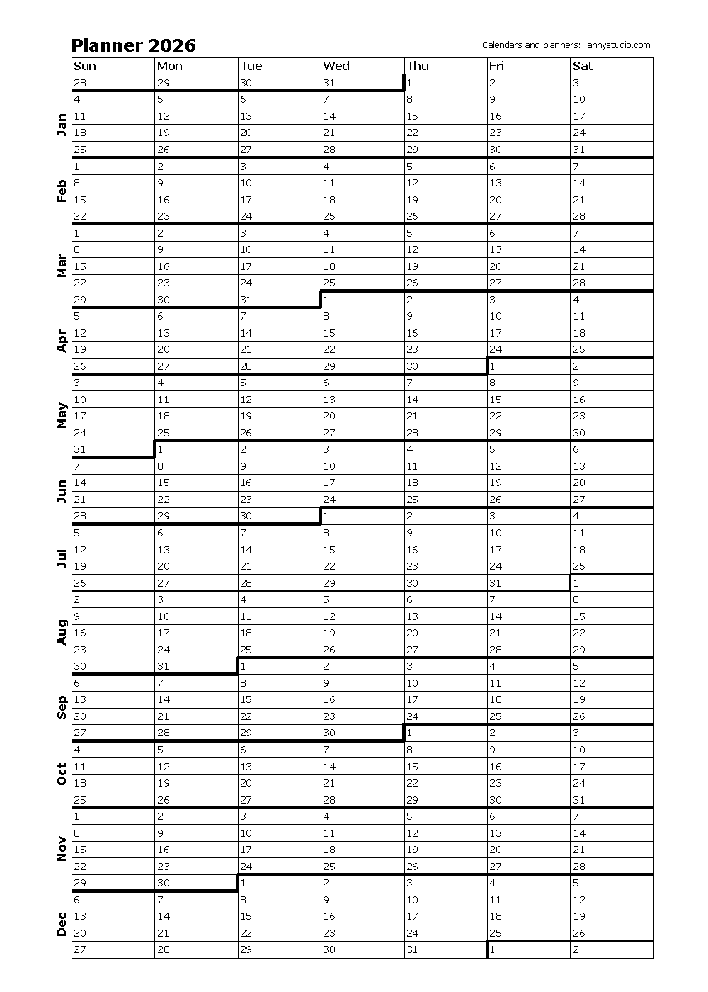 2026 Planner For Students Free Printable