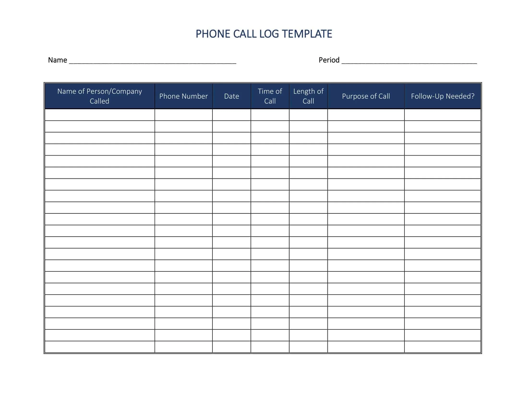 Printable Phone Log Sheet Printable Phone Log Sheet