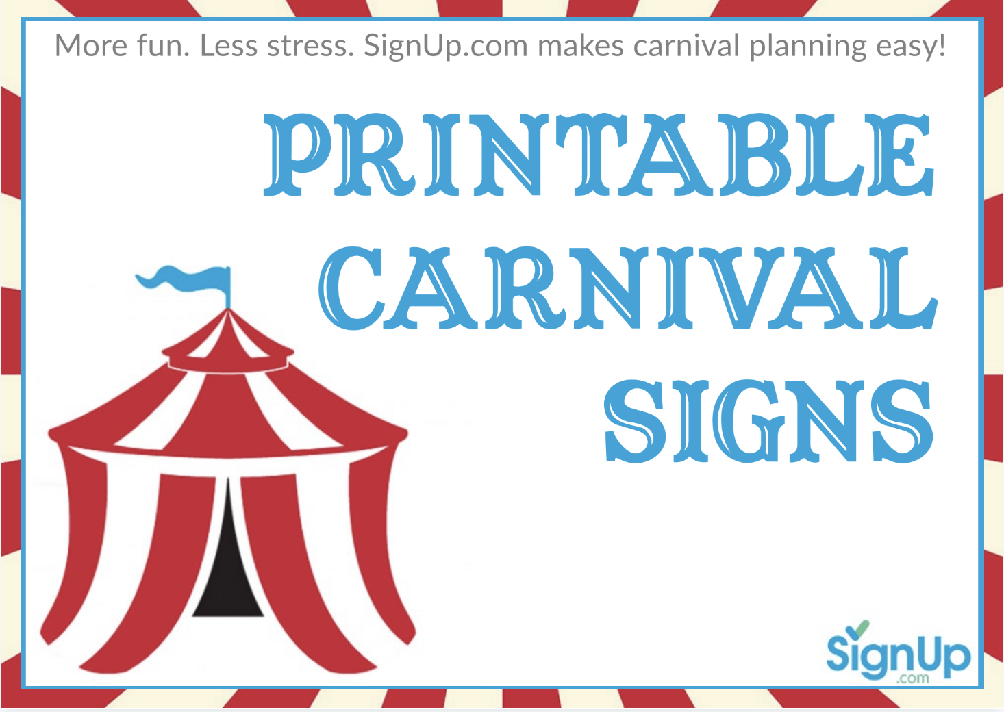 Printable Carnival Signs Free