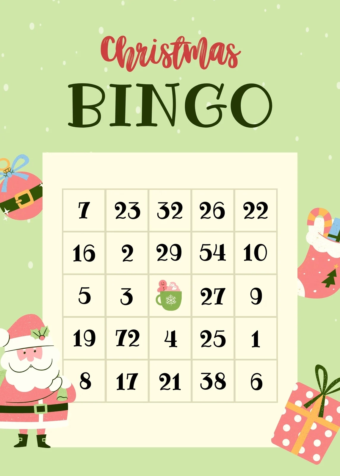 Free Printable Christmas Bingo Sheets Free Printable Christmas Bingo Sheets