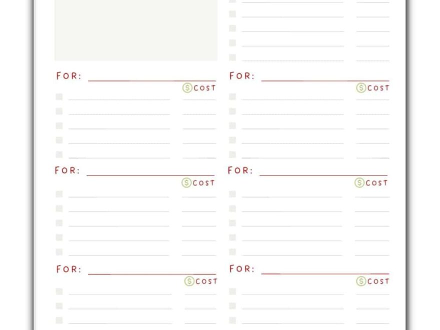 FREE Printable Christmas Gift Tracking List Get Organized Love Our Real Life