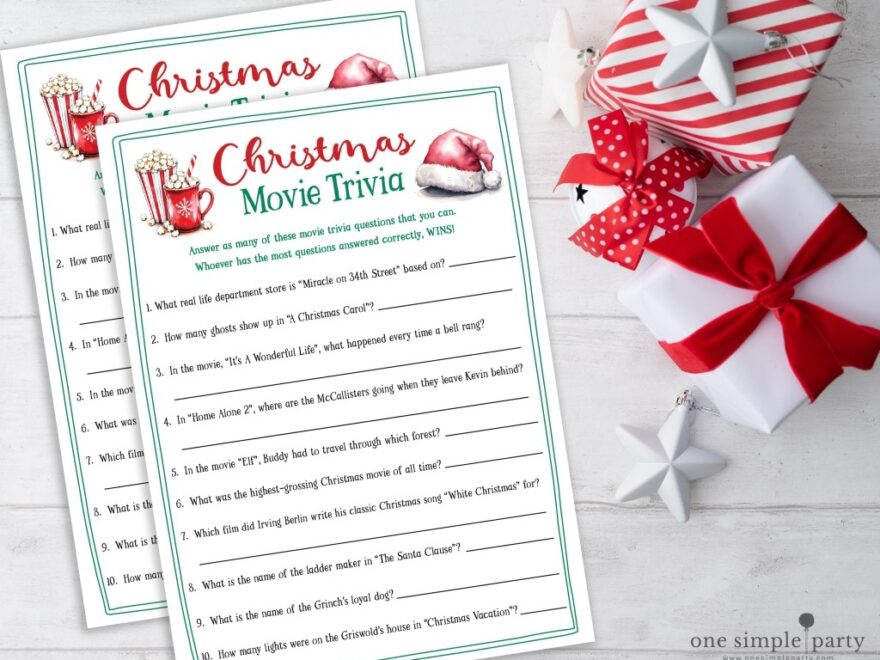 Free Printable Christmas Movie Trivia Game