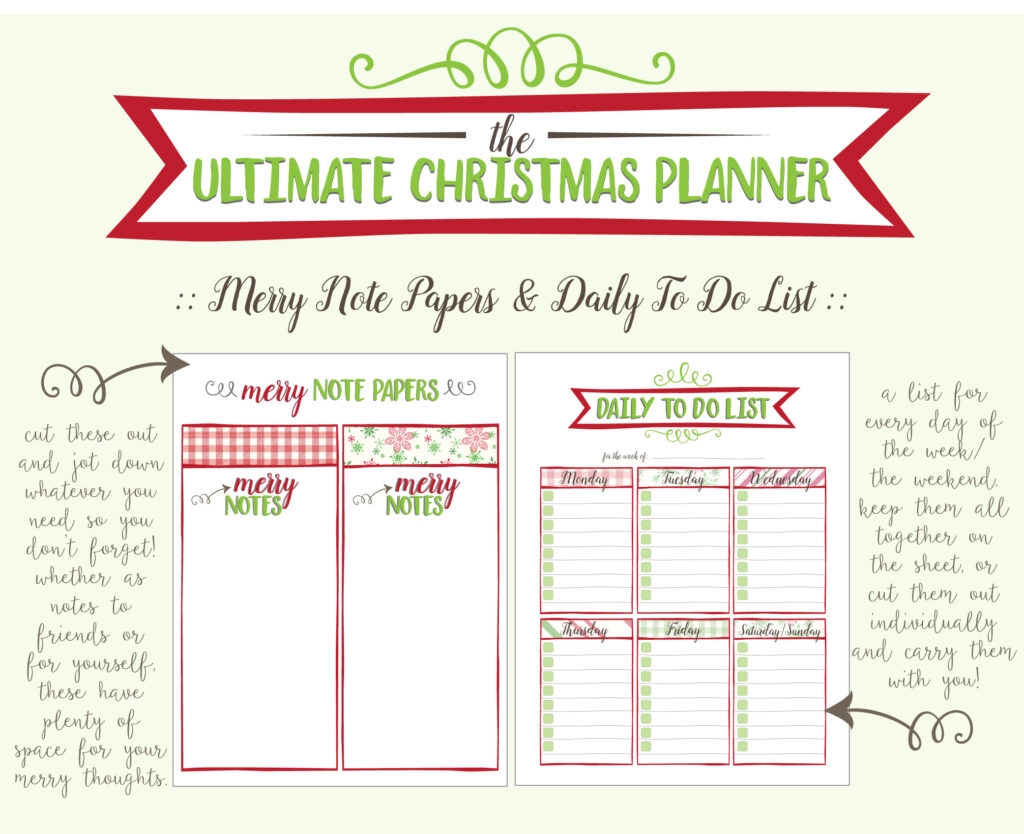 Free Printable Christmas Planner 26 Pages Live Craft Eat