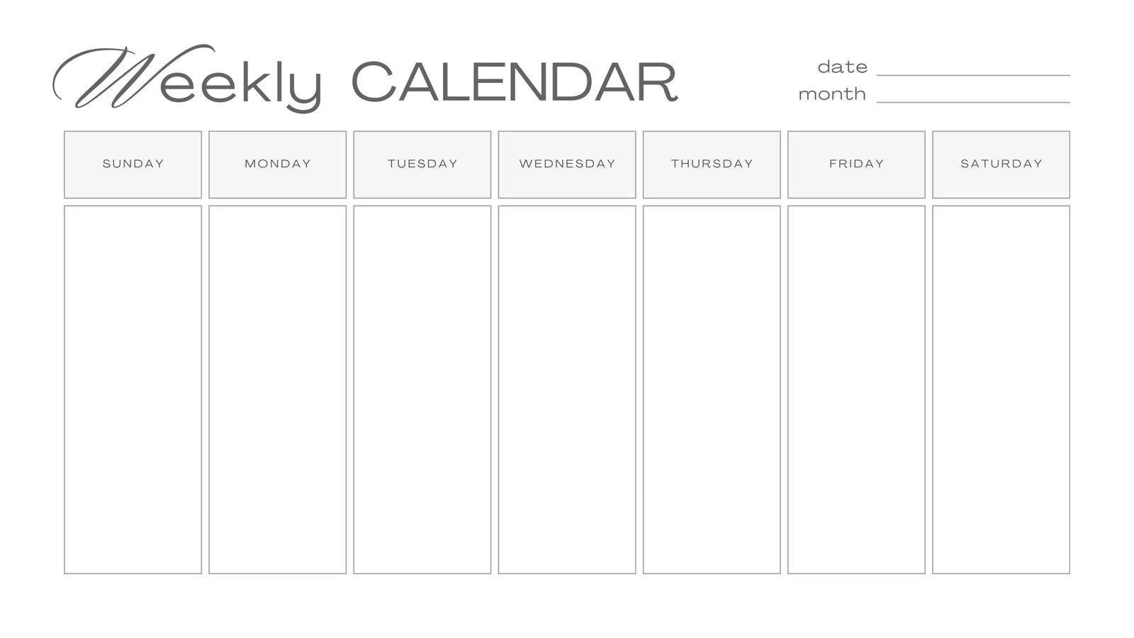 Free Printable Customizable Weekly Calendar Templates Canva