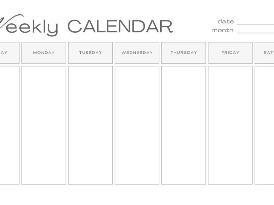 Free Printable Customizable Weekly Calendar Templates Canva