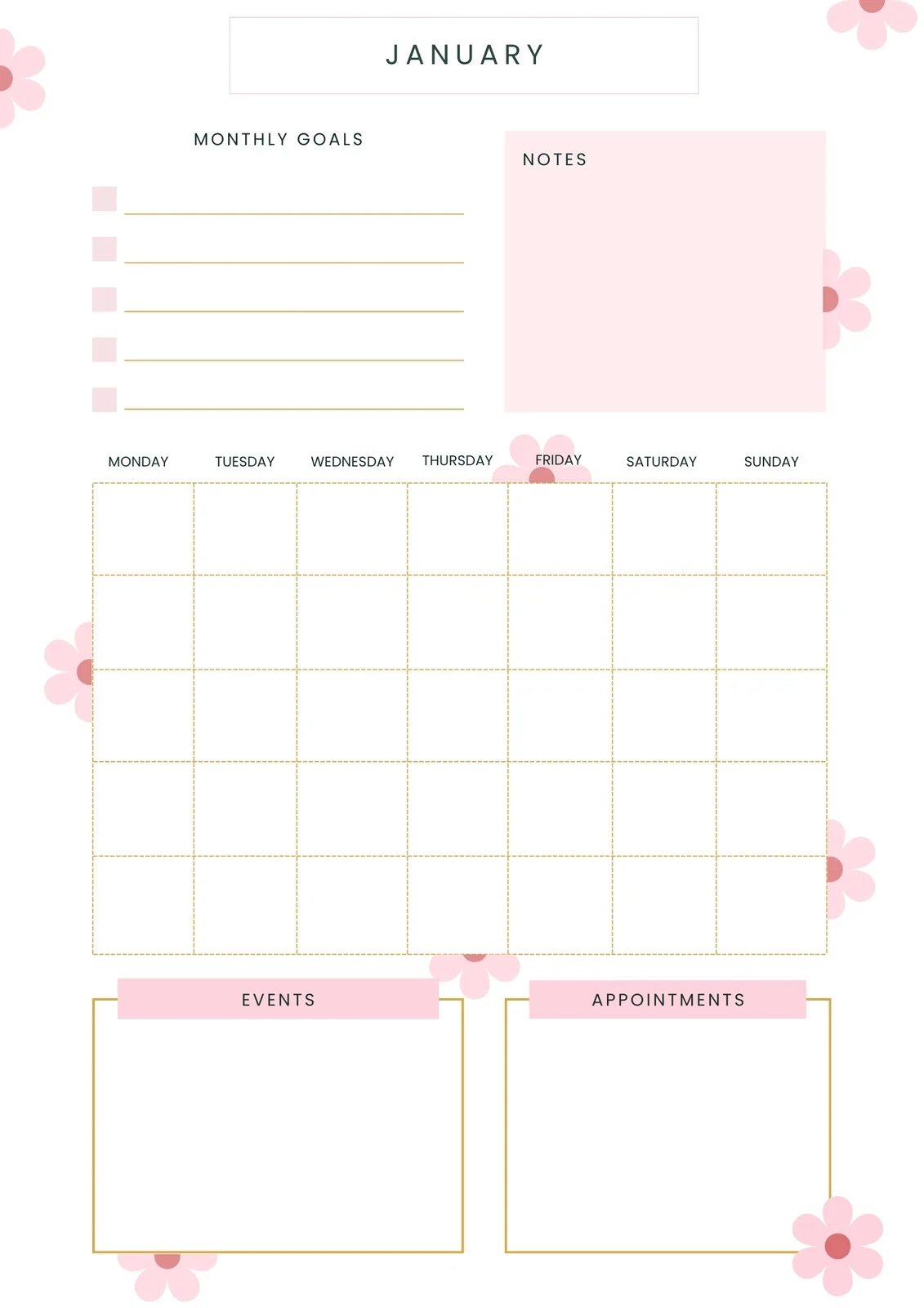 Planner Printable Template Mac Pages Planner Printable Template Mac Pages