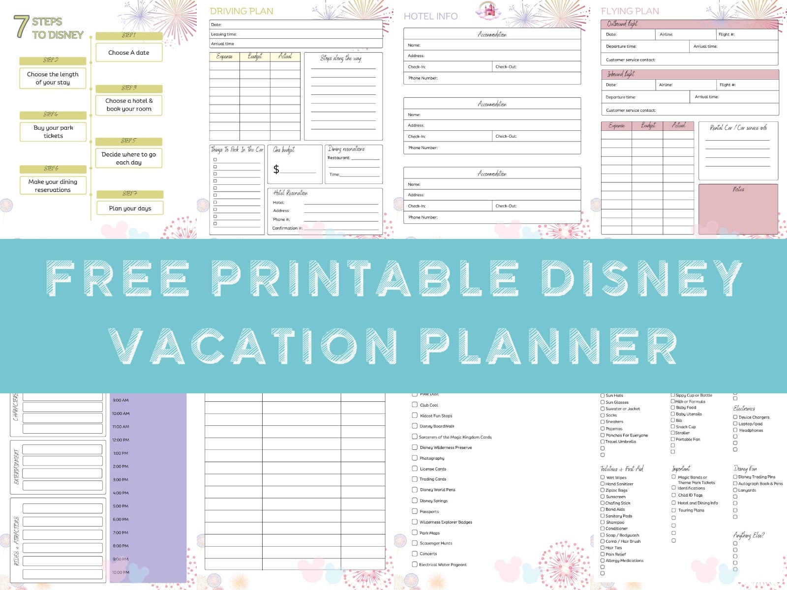 Disney World Printable Trip Planner