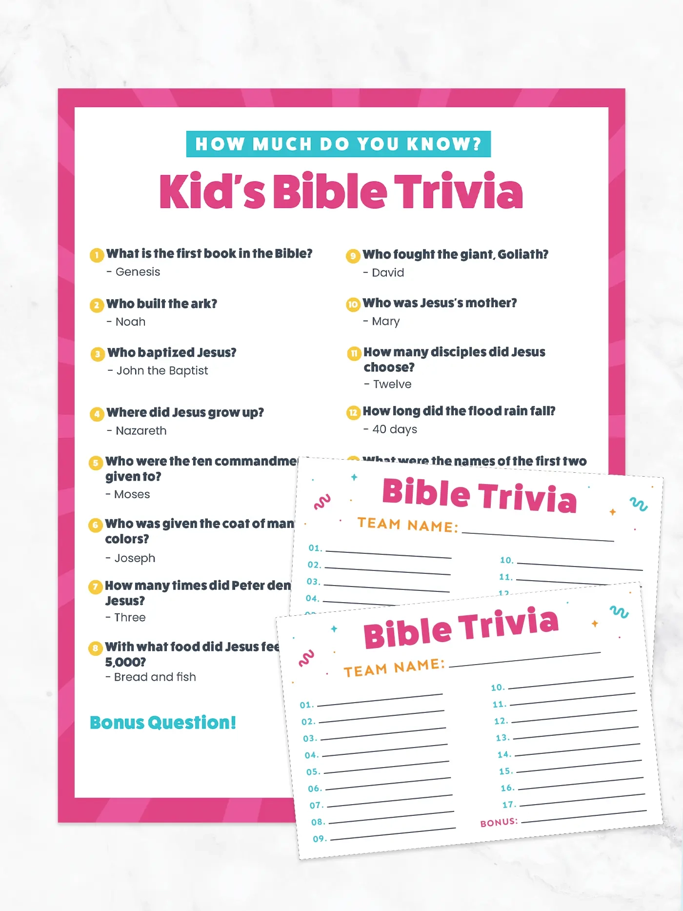 Free Printable Easy Bible Trivia For Kids Favorite Printables Free Printable Easy Bible Trivia For Kids Favorite Printables