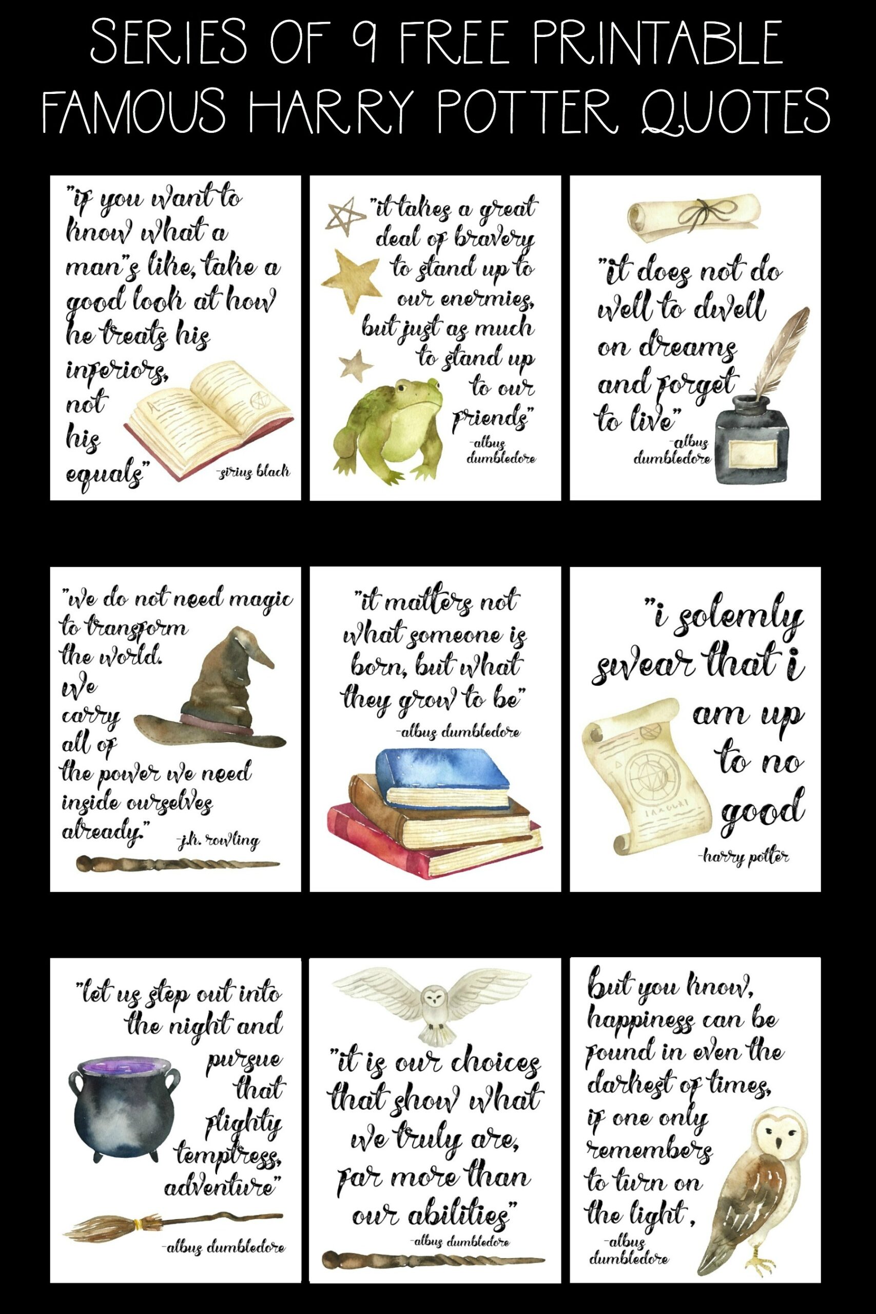Free Printable Famous Harry Potter Quote Series The Happy Housie Free Printable Famous Harry Potter Quote Series The Happy Housie