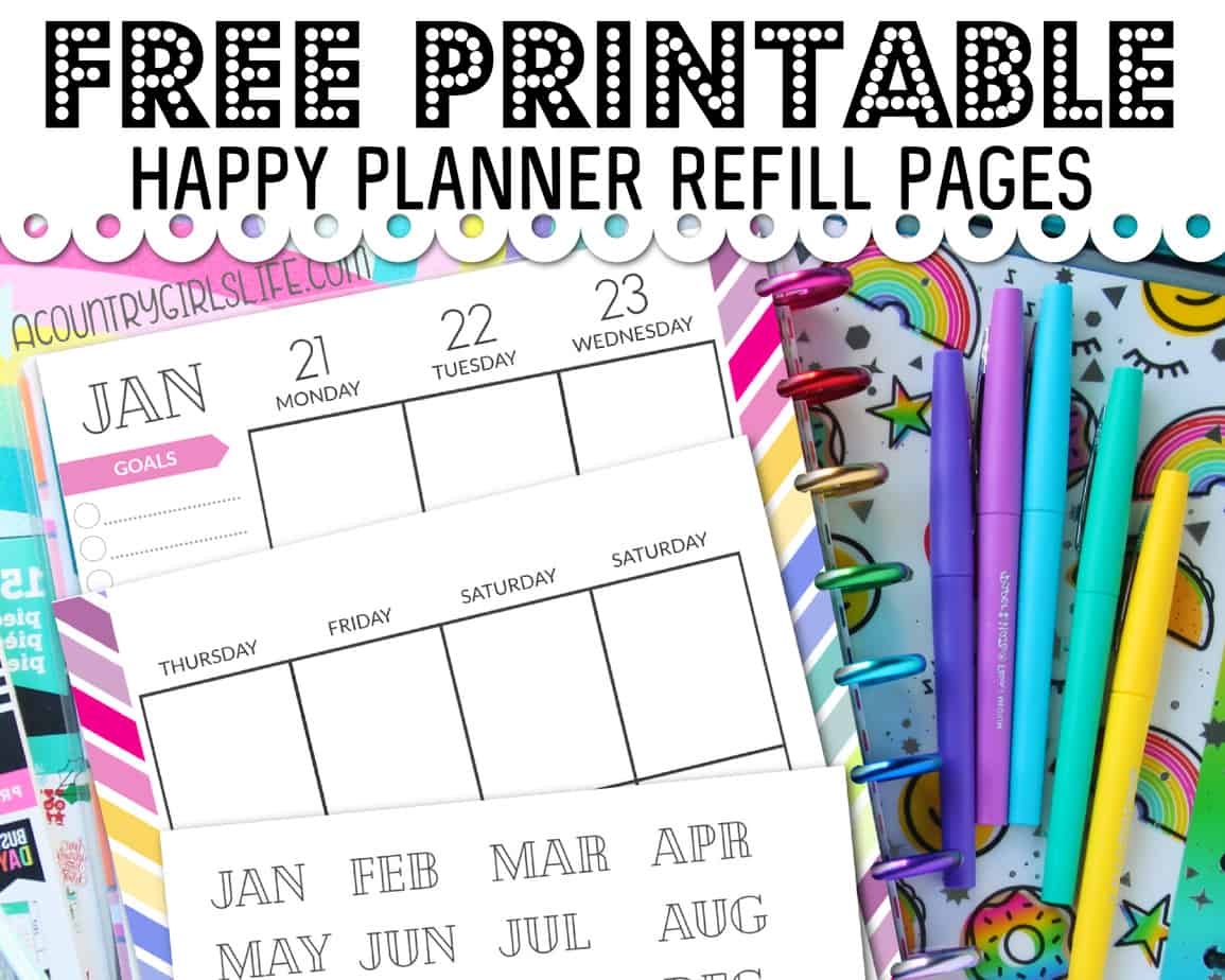 FREE Printable Happy Planner Refill Pages Classic Sized A Worksheets Library FREE Printable Happy Planner Refill Pages Classic Sized A Worksheets Library