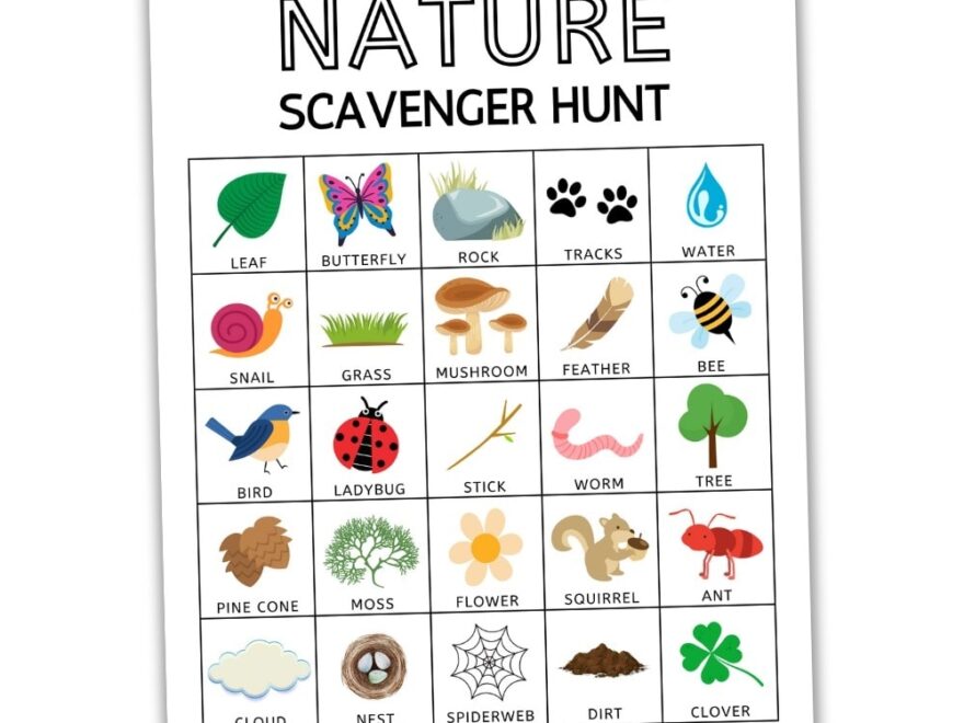 Free Printable Nature Scavenger Hunt For Kids The Craft at Home Family