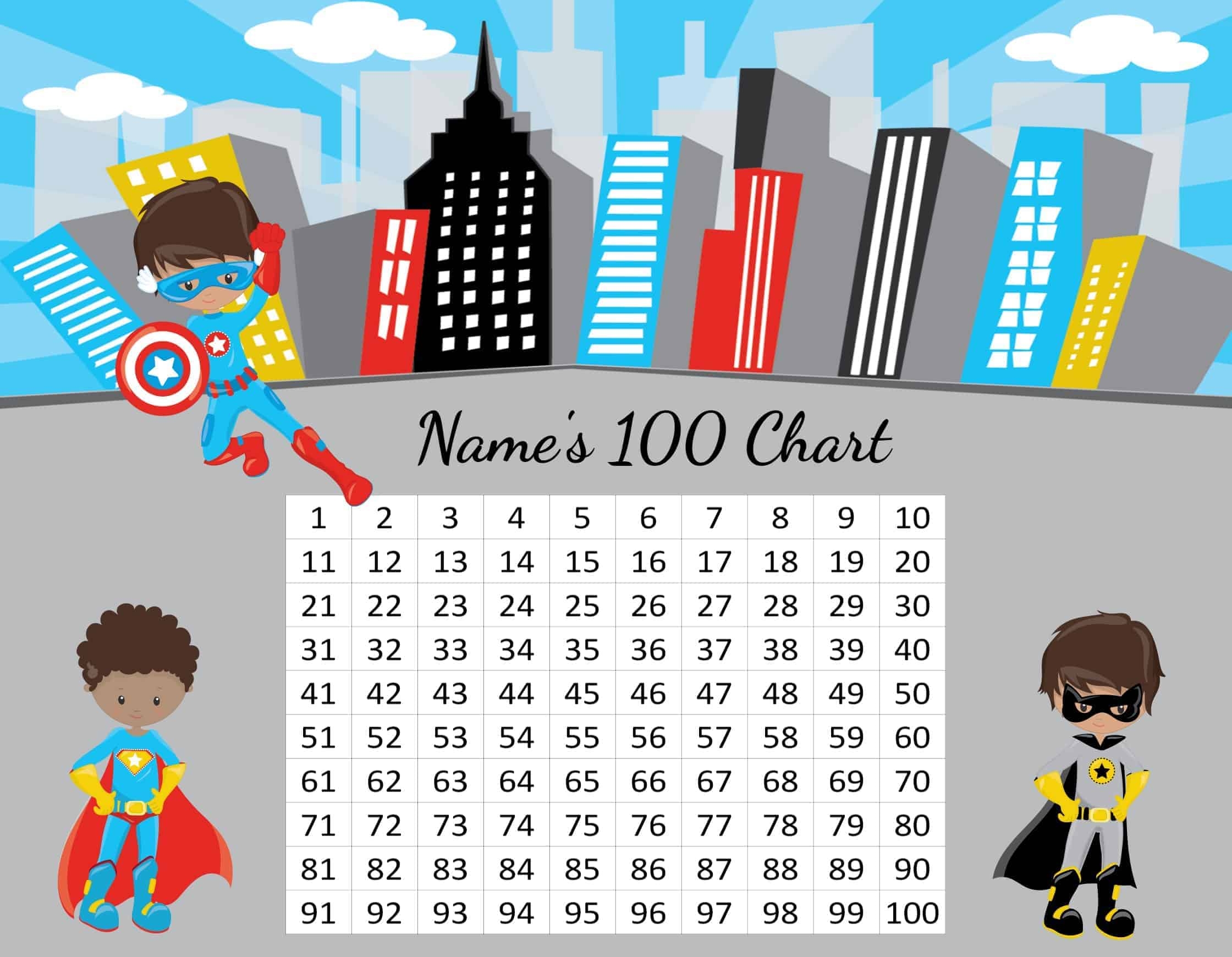 100 Chart Or Behavior Printables