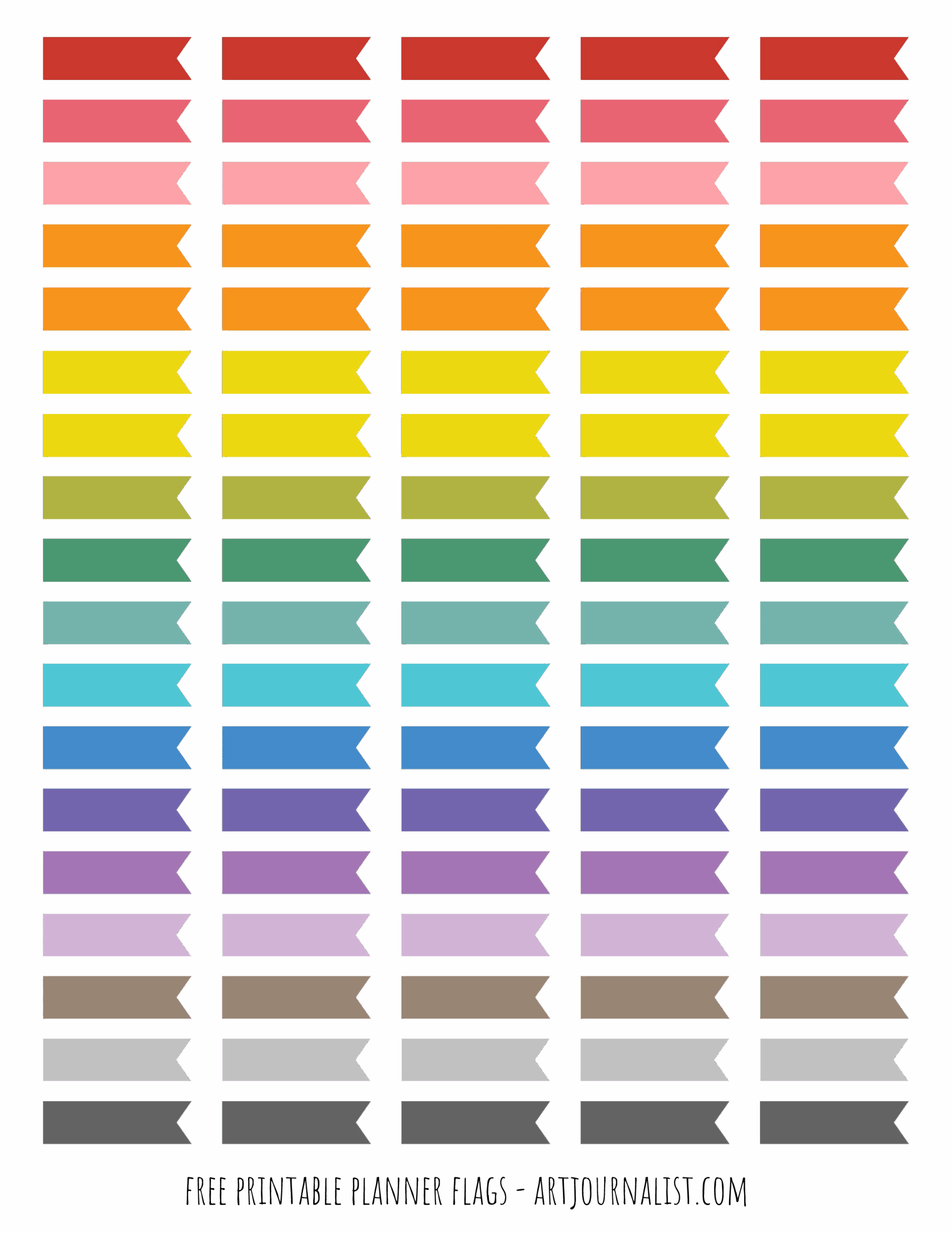 Free Printable Planner Stickers Flags DIYPlannerLove