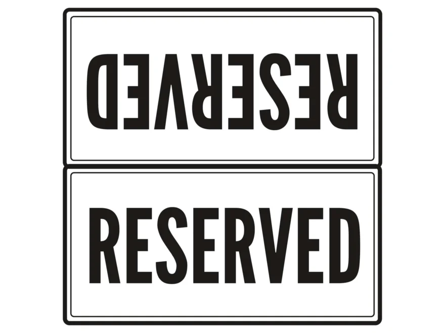 Free Printable Reserved Sign Templates PDF Word Foldable
