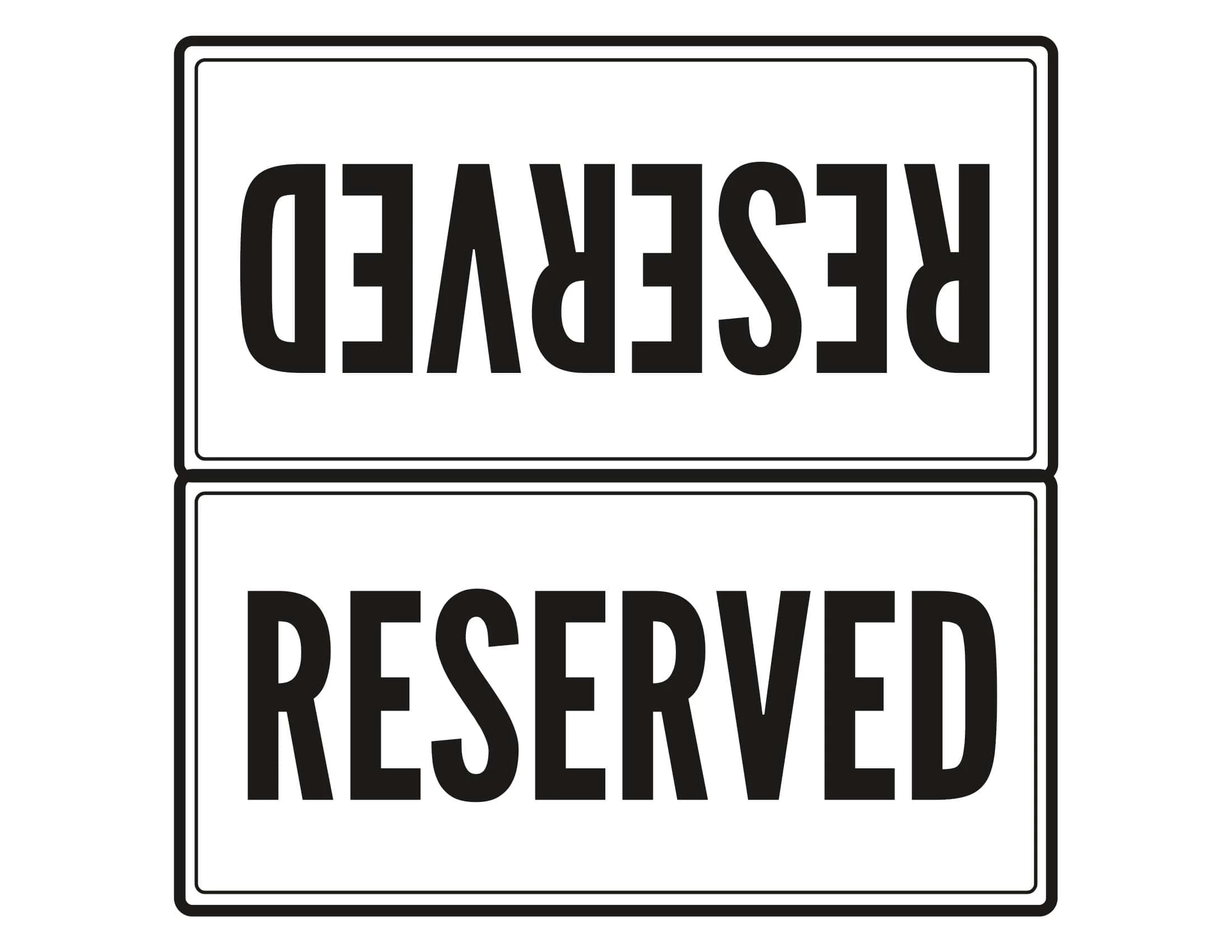 Free Printable Reserved Sign Templates PDF Word Foldable