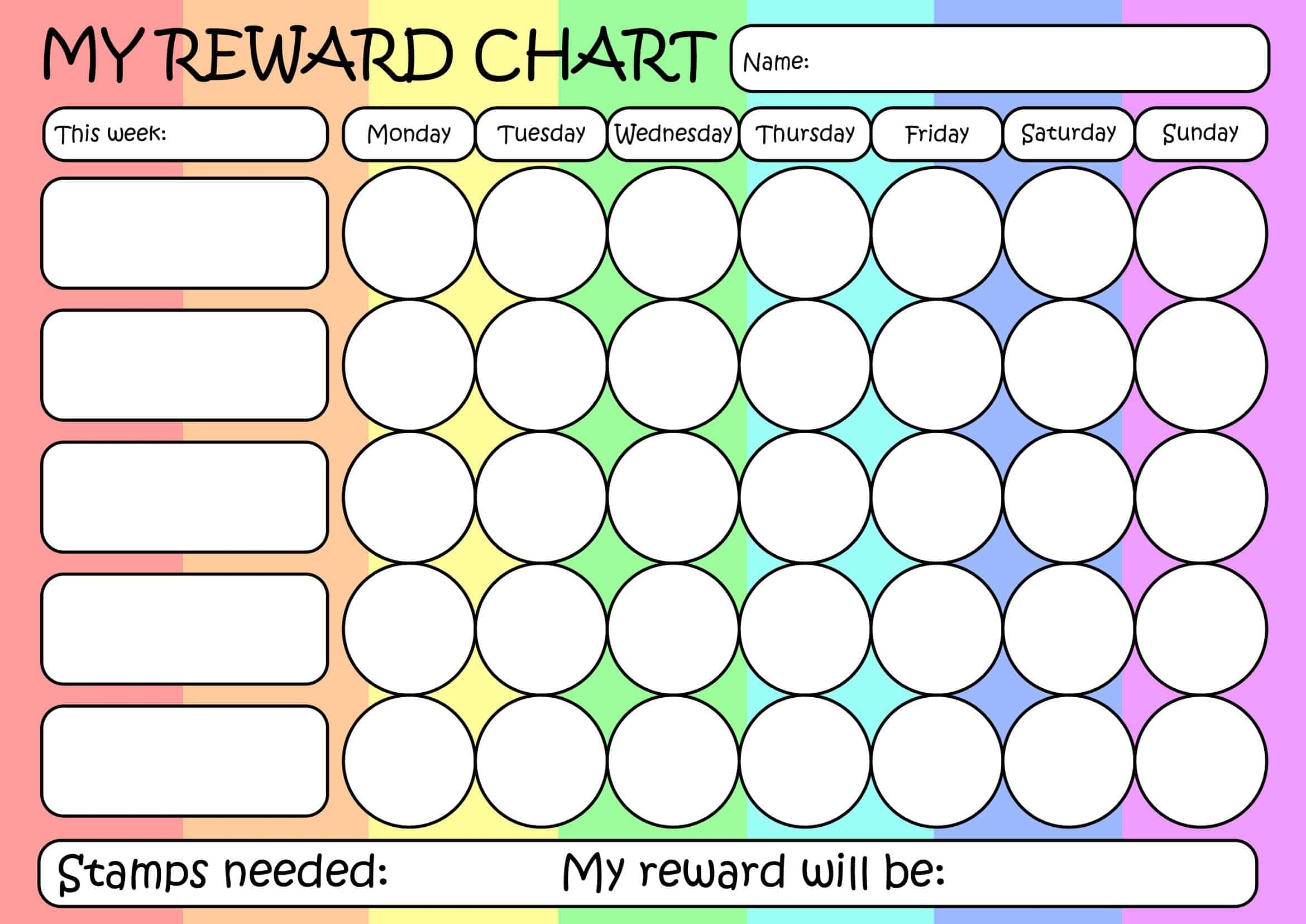 Printable Sticker Reward Chart
