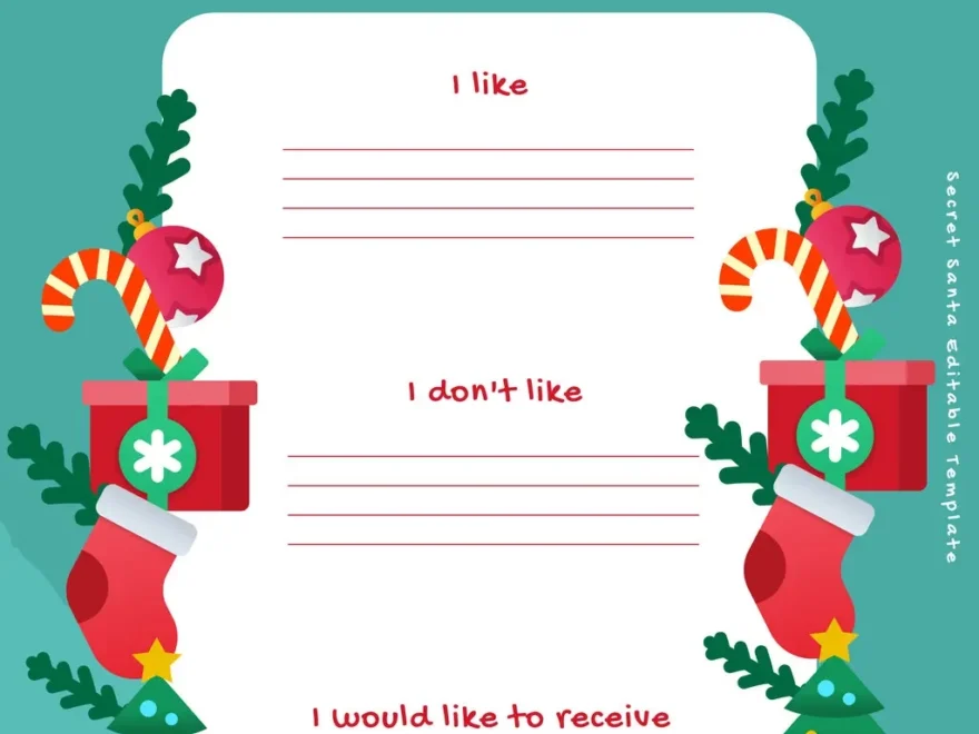 Free Printable Secret Santa Templates