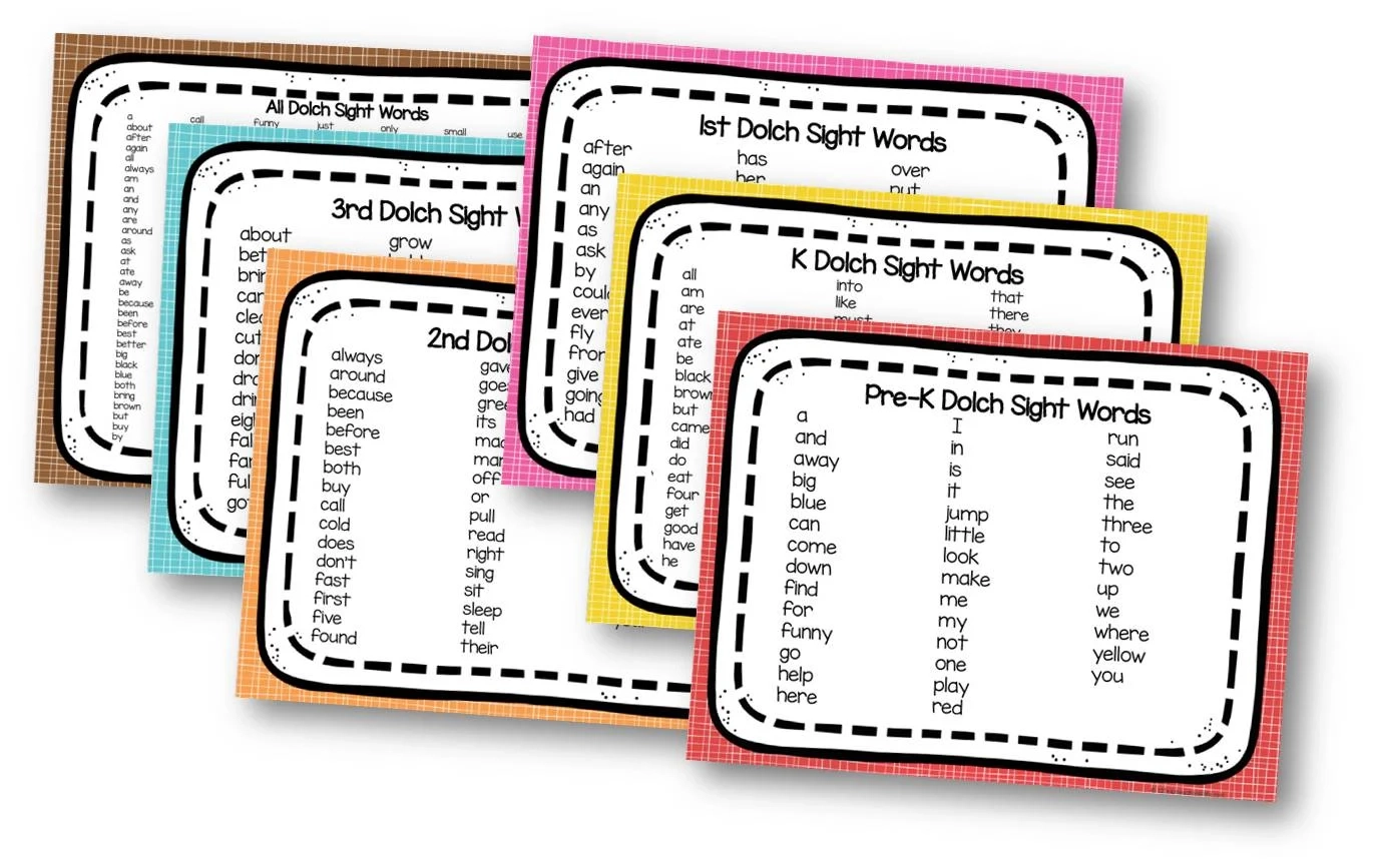 Printable List Of Dolch Words Printable List Of Dolch Words