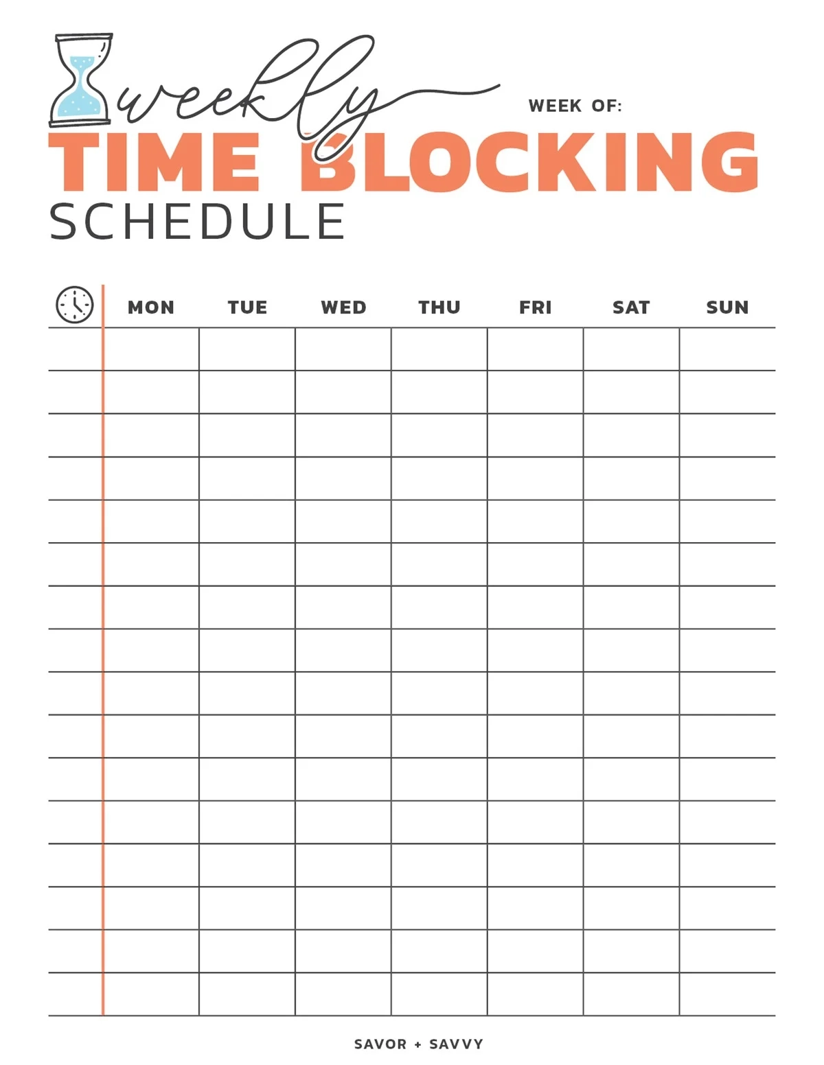 Free Printable Time Blocking Templates Your Ultimate Guide To Productivity Savor Savvy Free Printable Time Blocking Templates Your Ultimate Guide To Productivity Savor Savvy