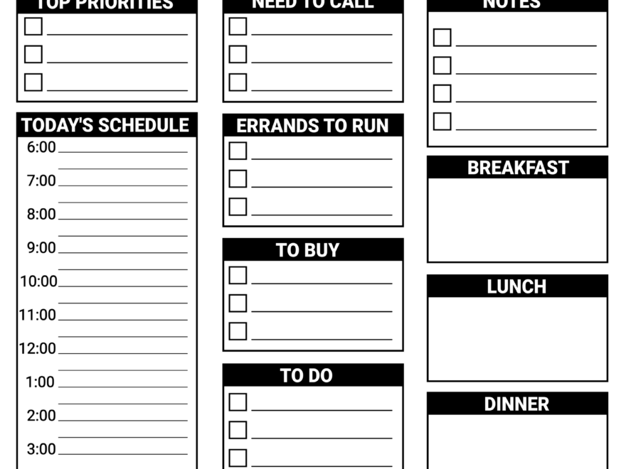 Free Printable TO DO List To Get Life More Organised Now Worksheets Library