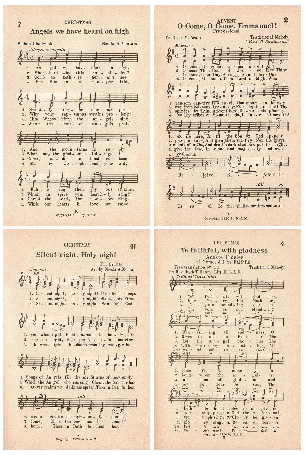 Printable Vintage Christmas Sheet Music Printable Vintage Christmas Sheet Music