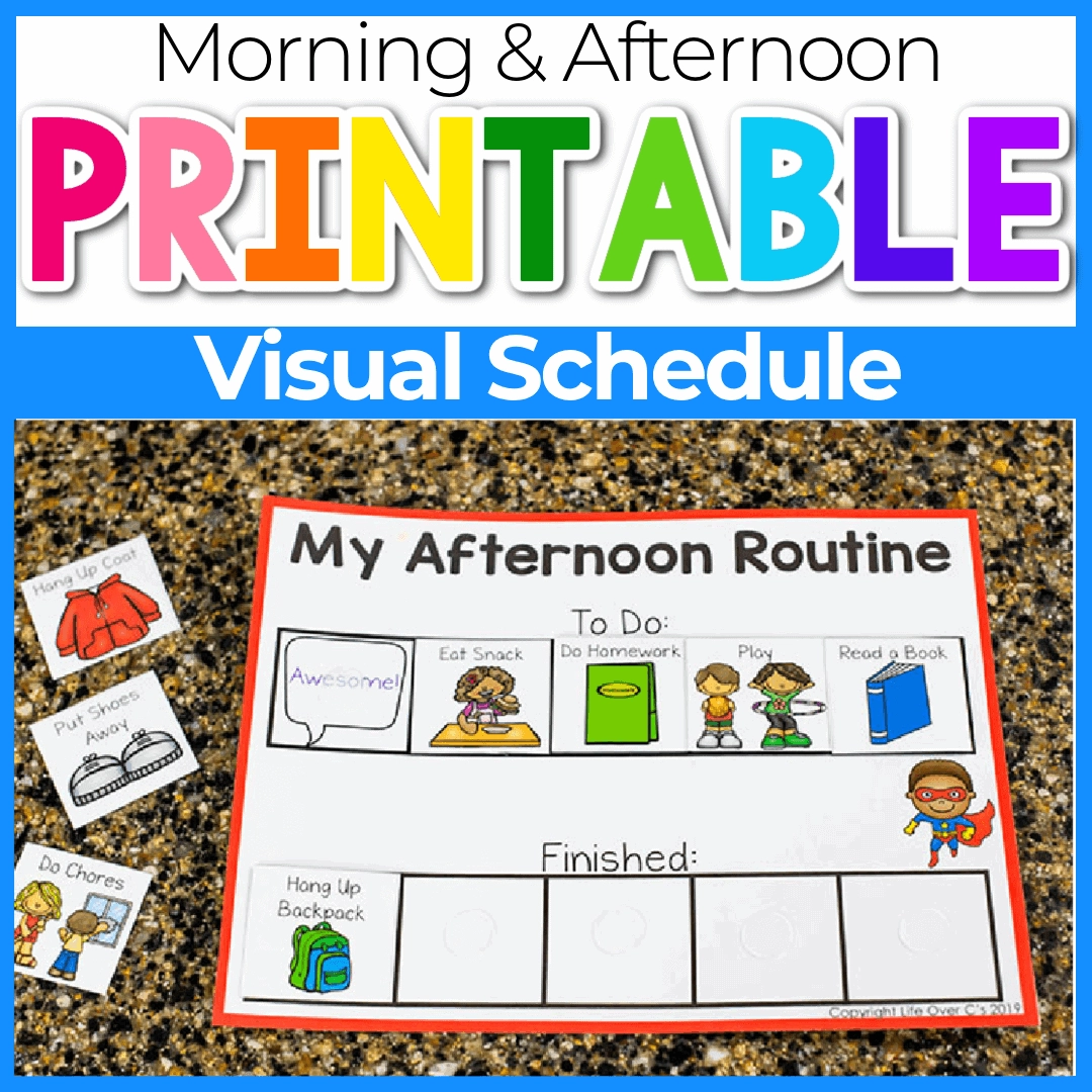 Visual Schedule Toddler Printable Visual Schedule Toddler Printable