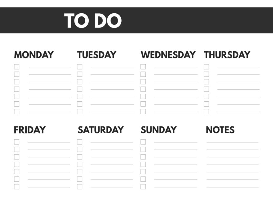 Free Printable Weekly To Do List Paper Trail Design