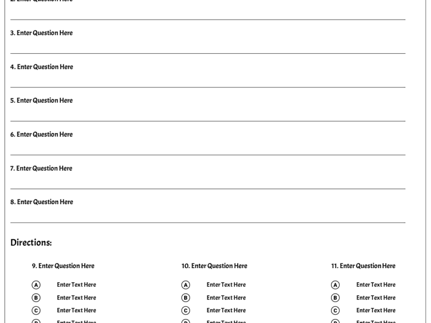 Free Quiz Maker Online Templates For Teachers Tests Worksheets Library