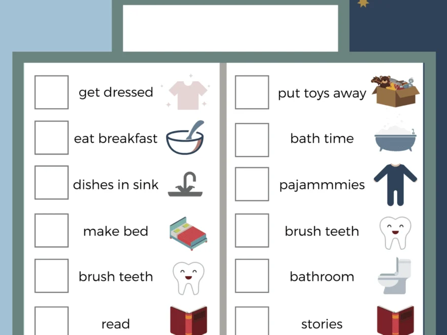 Free Routine Activity Charts Customizable For Your Family
