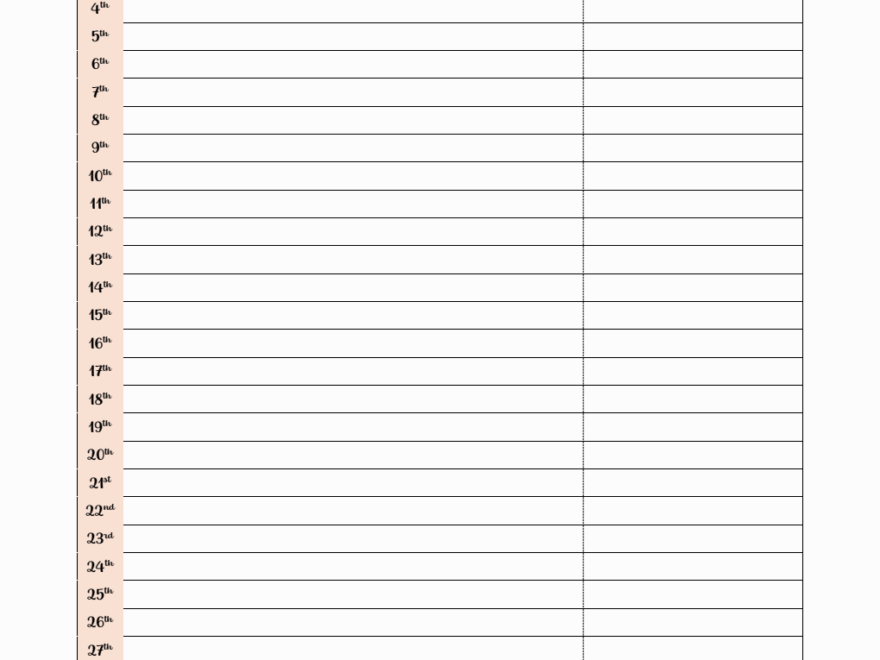 Free Stylish Monthly Schedule Template In Word