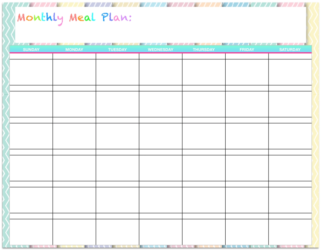 Free Templates Monthly Menu Planners The Housewife Modern Free Templates Monthly Menu Planners The Housewife Modern