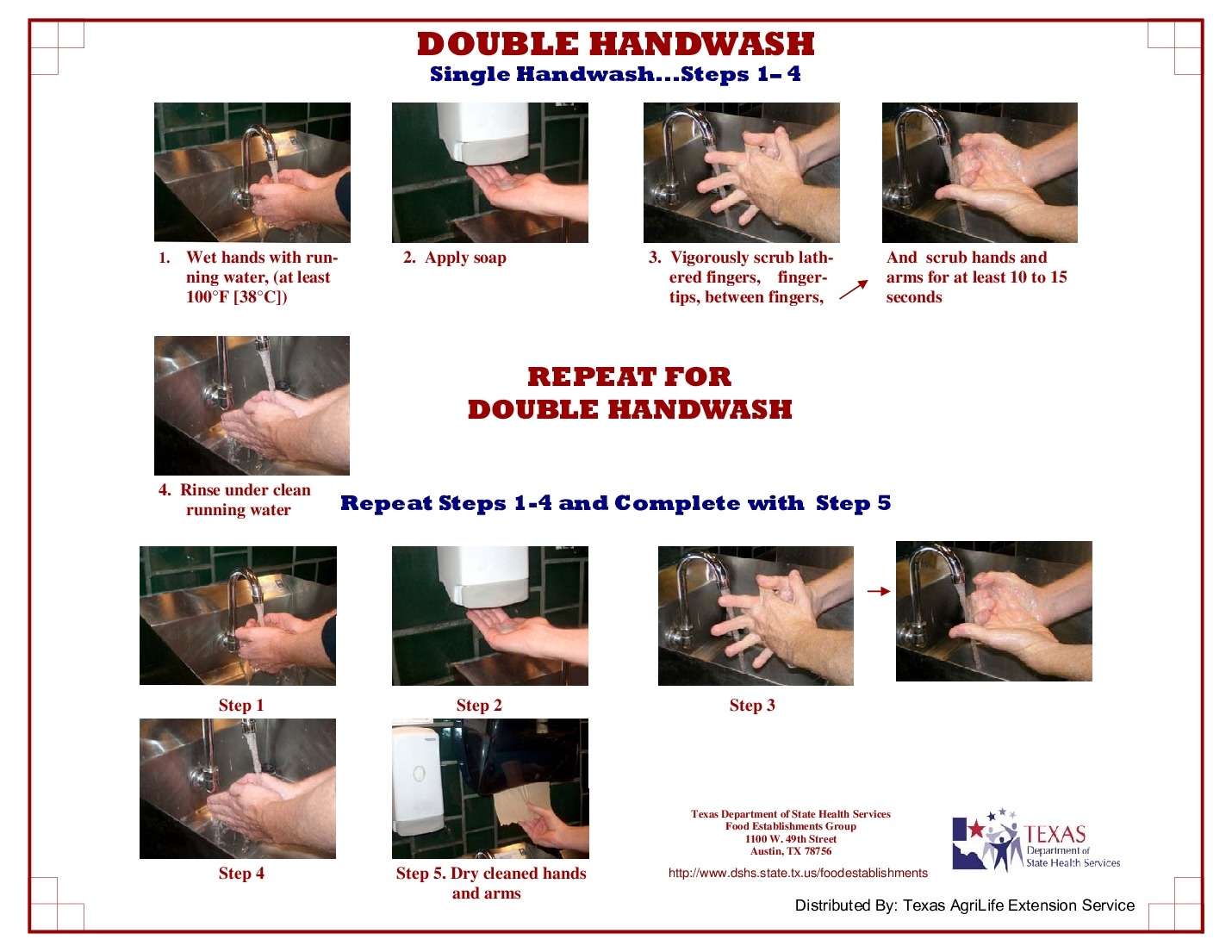 Free TX Double Handwashing Sign Labor Law Poster 2025 Free TX Double Handwashing Sign Labor Law Poster 2025