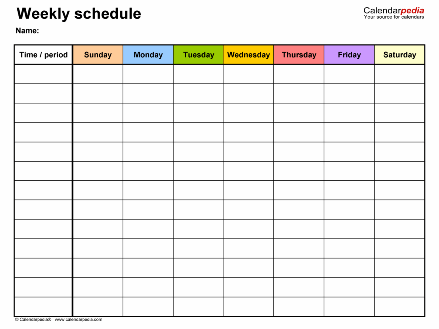 Free Weekly Schedules For PDF 24 Templates Worksheets Library