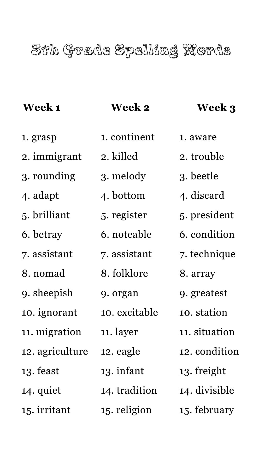 Fun And Educational 5th Grade Words Expand Your Vocabulary 