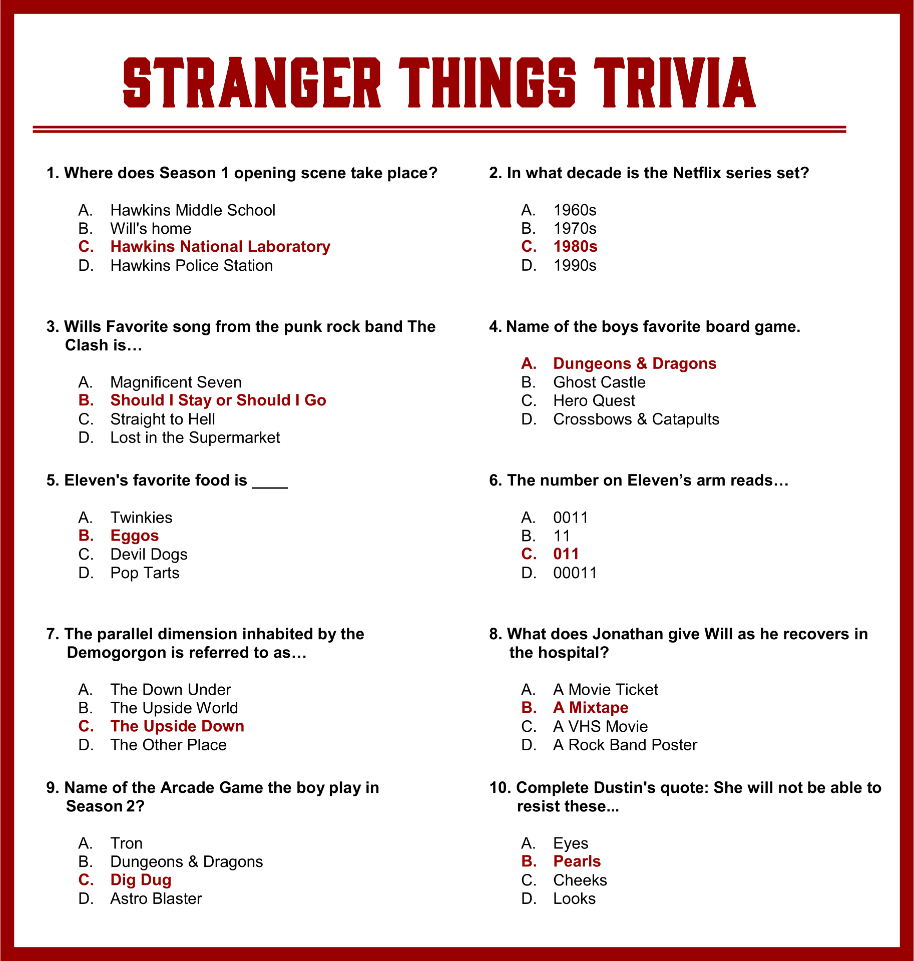 Fun Trivia 10 Free PDF Printables Printablee Worksheets Library Fun Trivia 10 Free PDF Printables Printablee Worksheets Library