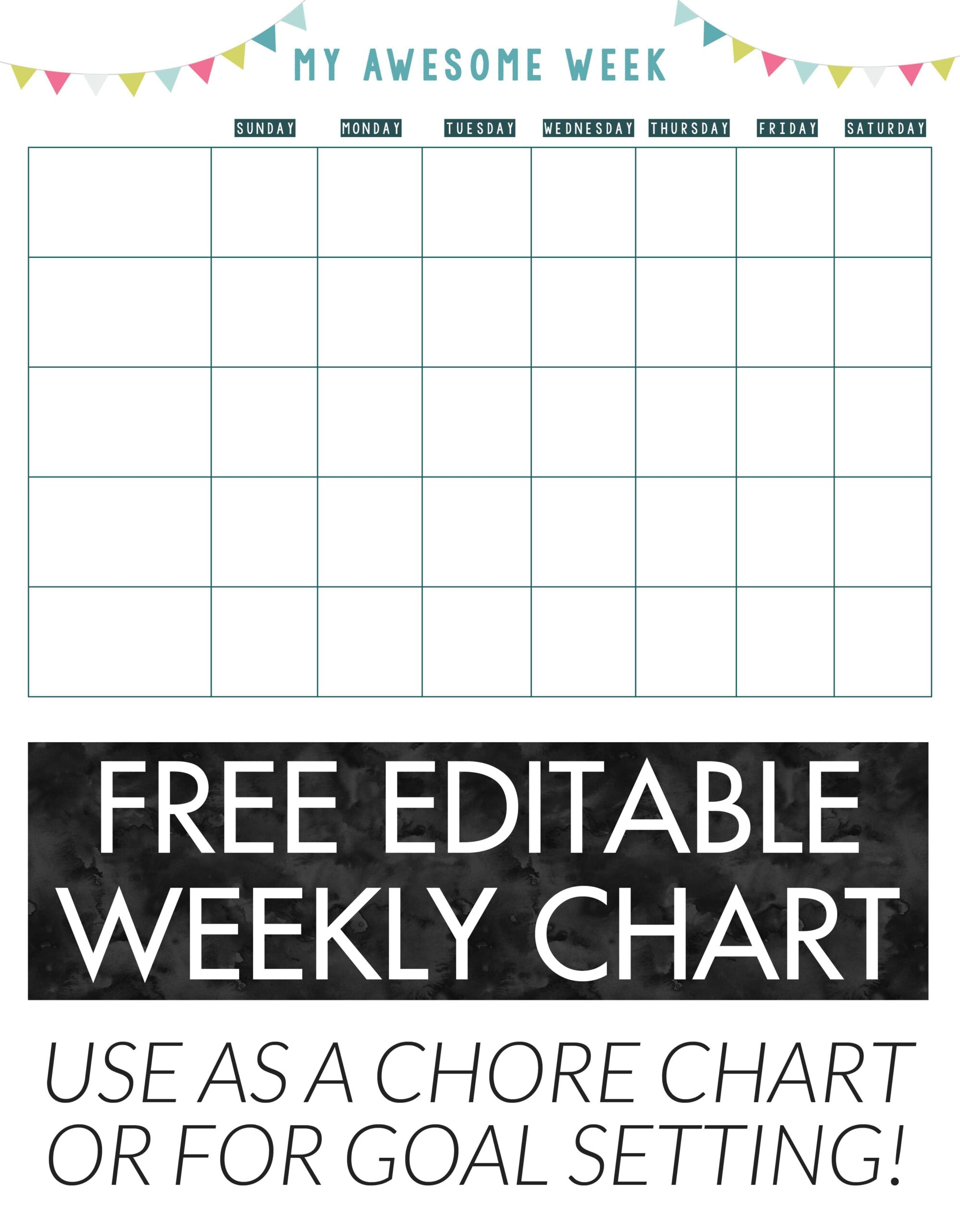 Printable Weekly Goal Chart