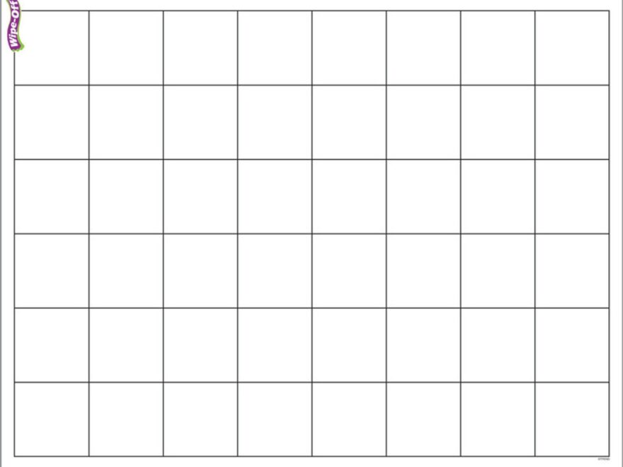 Graphing Grid Large Squares Wipe Off Chart 17 X 22